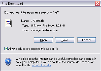 Save download file