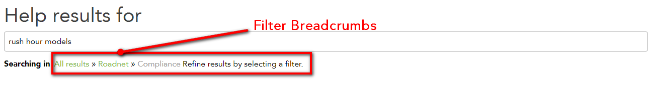 Filter Breadcrumbs