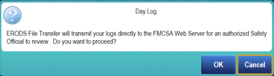 Reminder message - eRODS files transferred to FMCSA